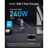Anker Prime GaN Charger USB C Plug, 240W, 4-Port Fast Compact Charger for MacBook Pro/Air, iPhone 15/15 Pro/14/14 Pro, iPad Pro, Dell XPS, Galaxy S23/S22, Note20, Pixel, Apple Watch, and More